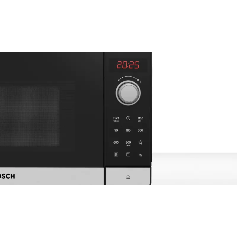 Bosch Serie 2 FEL023MS2 Micro-ondas preto, aço inoxidável micro-ondas solo de bancada 20 L 800 W