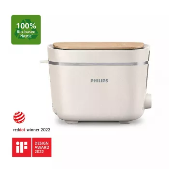 Torradeira Philips HD2640/10 Eco Conscious Edition, 2 fatias, 830 W, branco