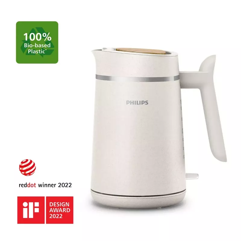 Chaleira elétrica Philips HD9365/10 1,7 l 2200 W branco, sem fios com base de 360°