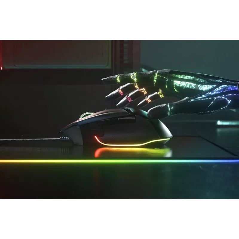 Rato gaming Razer Basilisk V3, para destros, ótico 26.000 DPI, 11 botões programáveis, USB tipo A, preto