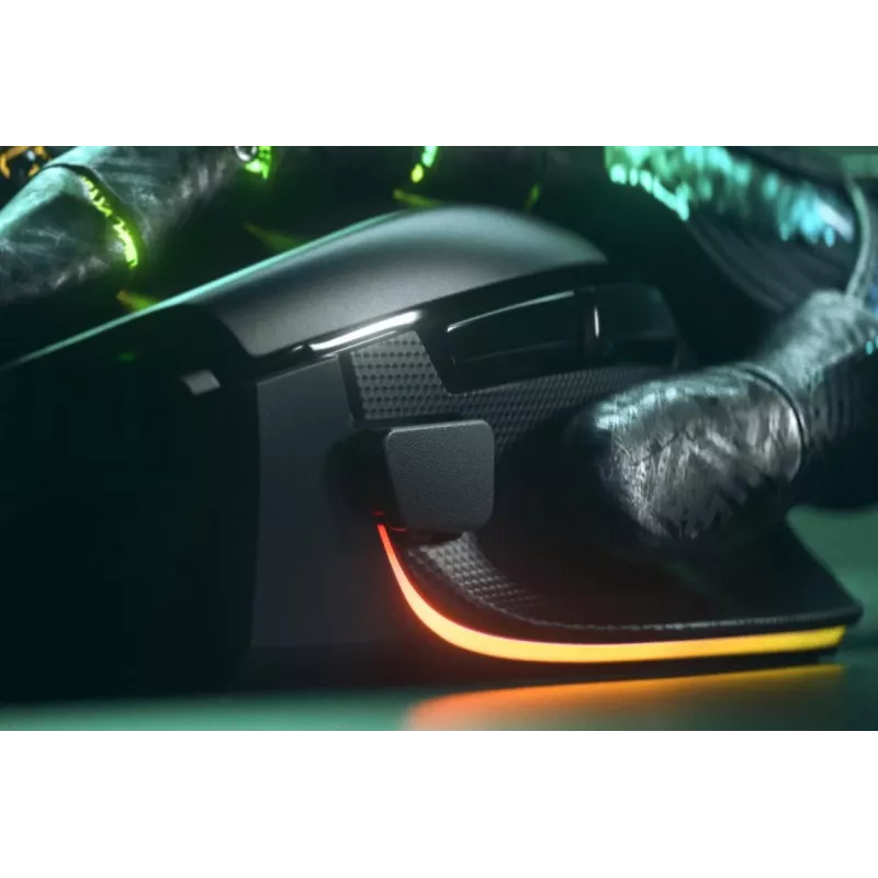 Rato gaming Razer Basilisk V3, para destros, ótico 26.000 DPI, 11 botões programáveis, USB tipo A, preto