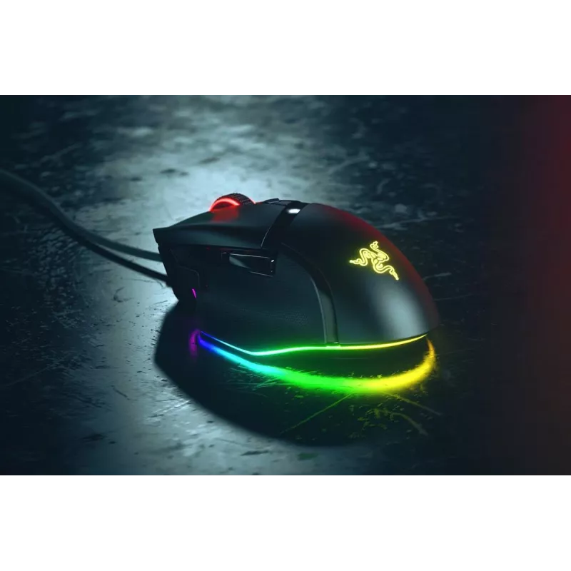 Rato gaming Razer Basilisk V3, para destros, ótico 26.000 DPI, 11 botões programáveis, USB tipo A, preto