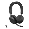 Jabra Evolve2 75 - USB-A MS Teams com suporte de mesa - preto