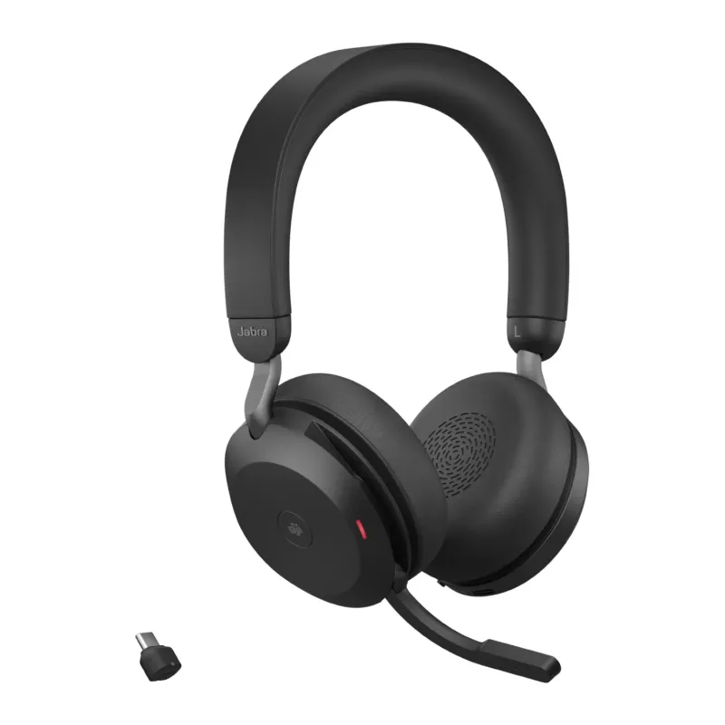 Jabra Evolve2 75 - USB-C MS Teams com suporte de mesa - preto, com fios e sem fios, telefonia/música, 20 - 20000 Hz, 197 g, headset, preto