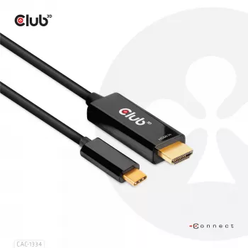 Cabo ativo CLUB3D HDMI para USB Type-C 4K60Hz M/M 1,8 m/6 ft