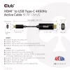 Cabo ativo CLUB3D HDMI para USB Type-C 4K60Hz M/M 1,8 m/6 ft