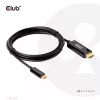 Cabo ativo CLUB3D HDMI para USB Type-C 4K60Hz M/M 1,8 m/6 ft