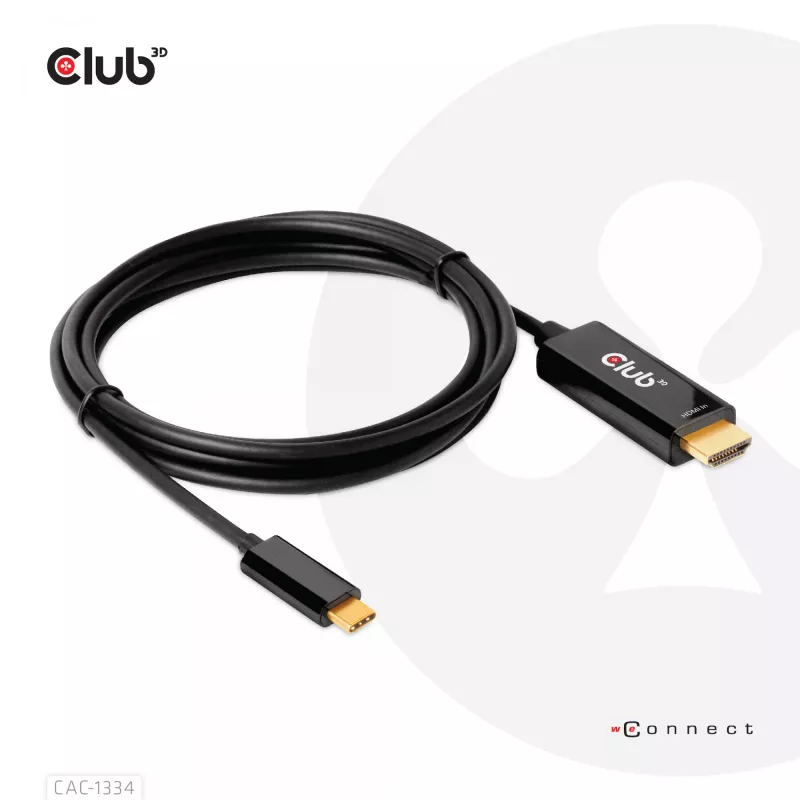 Cabo ativo CLUB3D HDMI para USB Type-C 4K60Hz M/M 1,8 m/6 ft