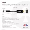 Adaptador ativo CLUB3D HDMI para USB Type-C 4K60Hz M/F
