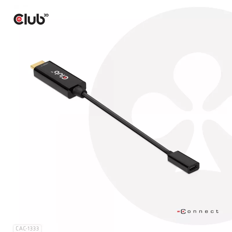 Adaptador ativo CLUB3D HDMI para USB Type-C 4K60Hz M/F