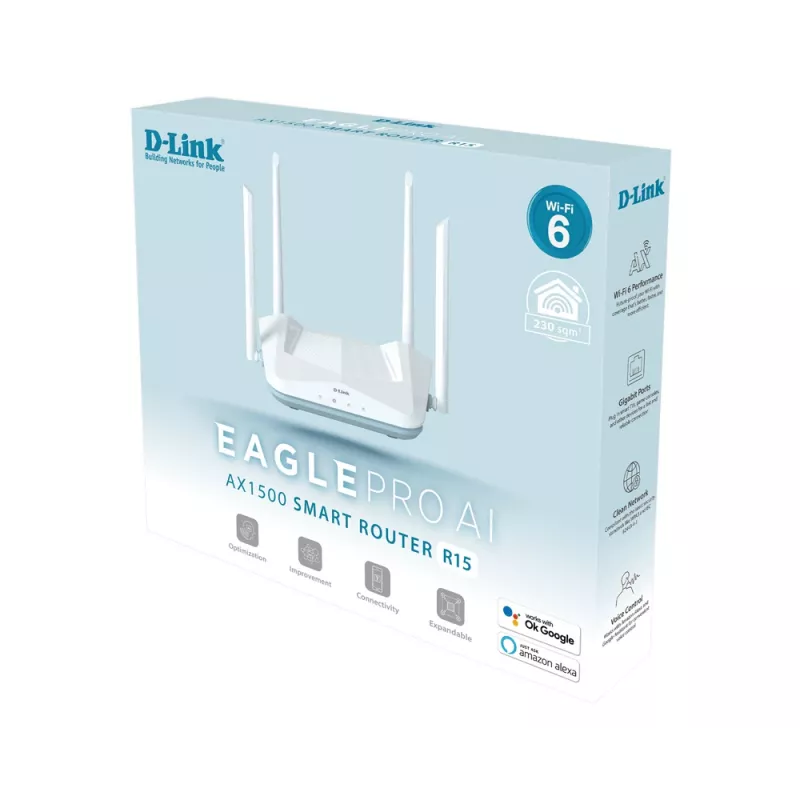 Router de mesa D-Link R15 EAGLE PRO AI Dualband Wi-Fi 6