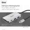 Hub de carregamento CLUB3D USB Gen2 Type-C PD com 2 portas Type-C 10G e 2 portas USB Type-A 10G