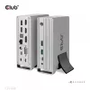 Docking Station CLUB3D CSV-1568 caixa metálica USB Gen2 Type-C USB Gen2 Type-A HDMI DP VGA RJ45 120W