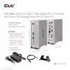 Docking Station CLUB3D CSV-1568 caixa metálica USB Gen2 Type-C USB Gen2 Type-A HDMI DP VGA RJ45 120W