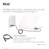 Docking Station CLUB3D CSV-1568 caixa metálica USB Gen2 Type-C USB Gen2 Type-A HDMI DP VGA RJ45 120W