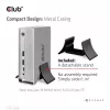 Docking Station CLUB3D CSV-1568 caixa metálica USB Gen2 Type-C USB Gen2 Type-A HDMI DP VGA RJ45 120W