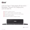 CLUB3D Docking Station USB Gen1 Type-C Triple Display DP Alt Mode Displaylink Dynamic PD Charging com fonte de alimentação de 120 Watt