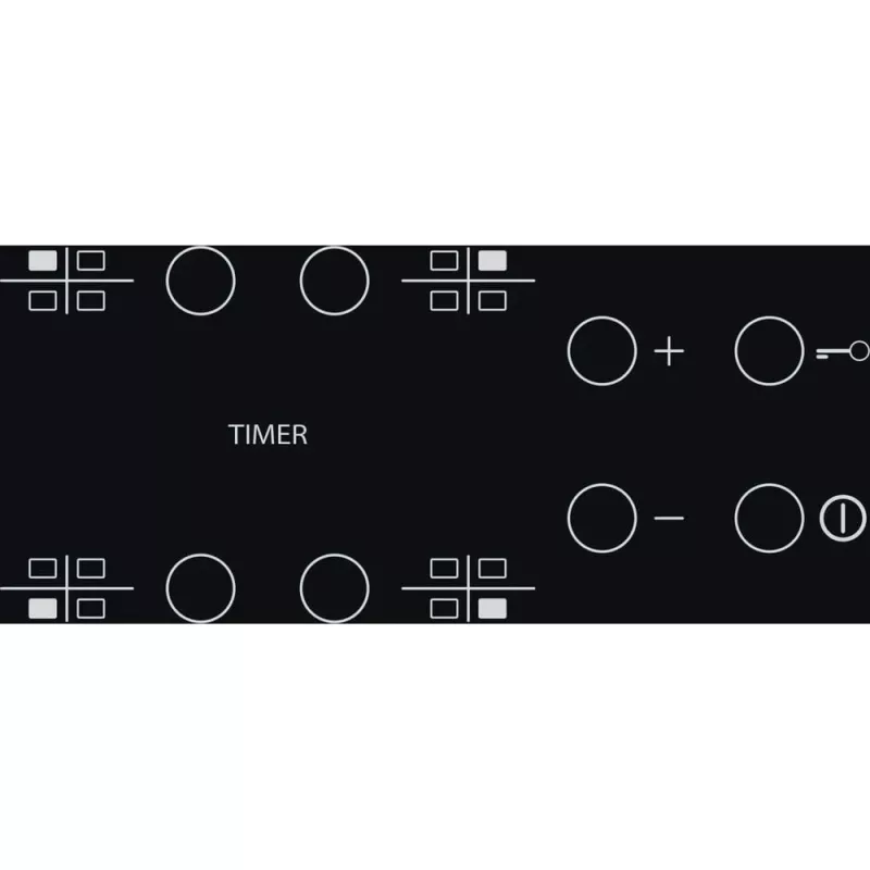 Placa de indução WHIRLPOOL AKT 801/NE — 4 zonas 60 cm, controlo tátil, vitrocerâmica preta
