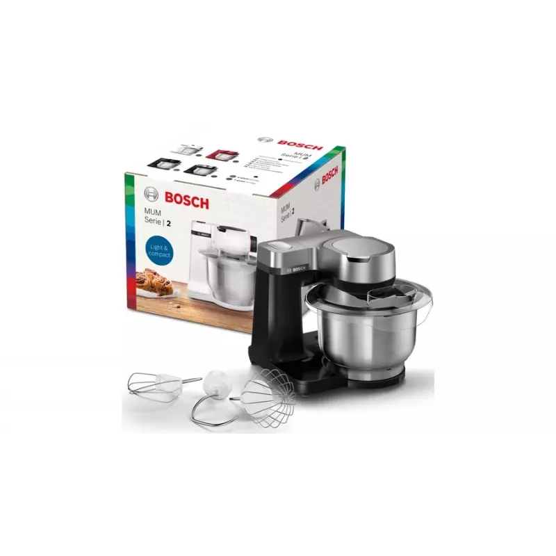 Bosch Serie 2 MUMS2VM00 robot de cozinha 900 W 3,8 l preto, prateado