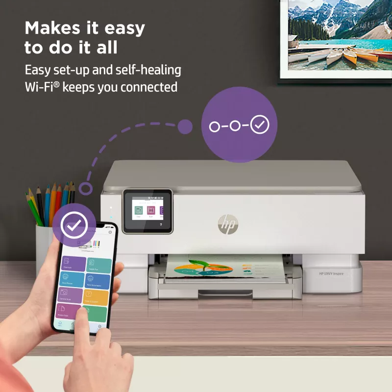 HP ENVY Inspire 7220e impressora multifunções a cores sem fios, Instant Ink; copiadora, digitalizador