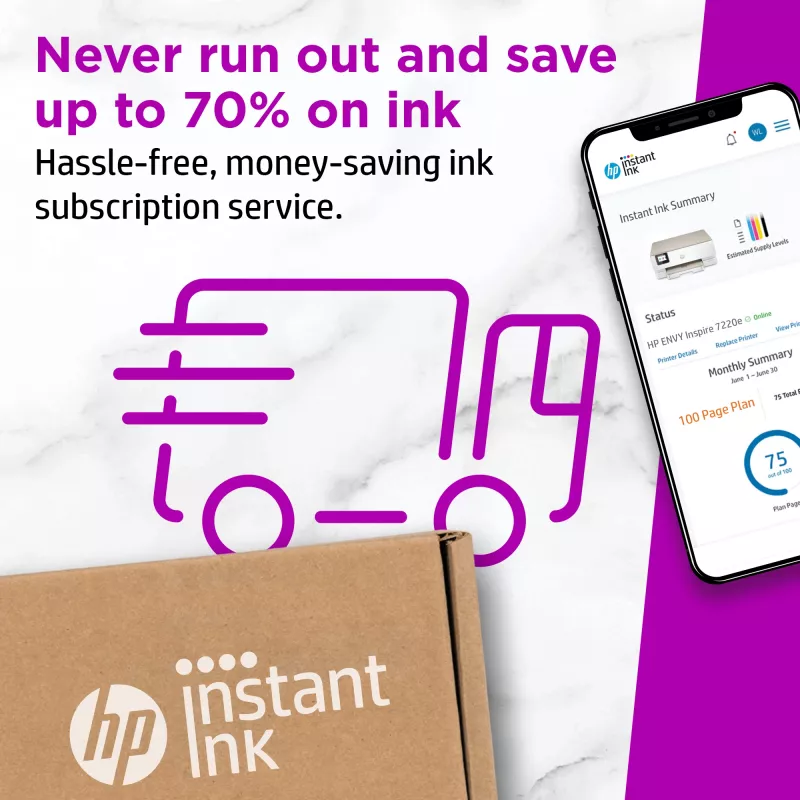 HP ENVY Inspire 7220e impressora multifunções a cores sem fios, Instant Ink; copiadora, digitalizador