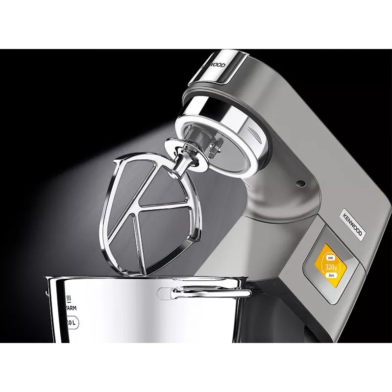 Liquidificadora de bancada Kenwood KWL90.004SI — 1400 W, taça de aço inoxidável de 7 L, controlo tátil, balança integrada, prateado