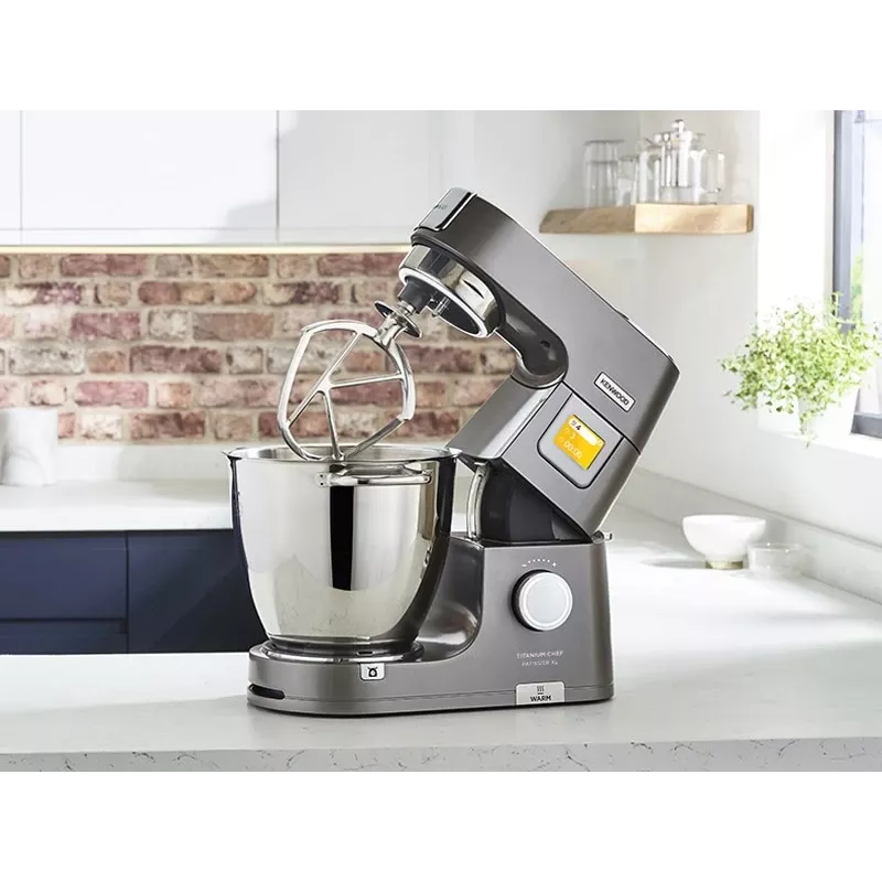 Liquidificadora de bancada Kenwood KWL90.004SI — 1400 W, taça de aço inoxidável de 7 L, controlo tátil, balança integrada, prateado