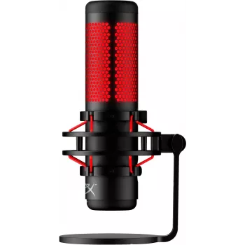 HyperX QuadCast - microfone USB (preto-vermelho) - iluminação vermelha
