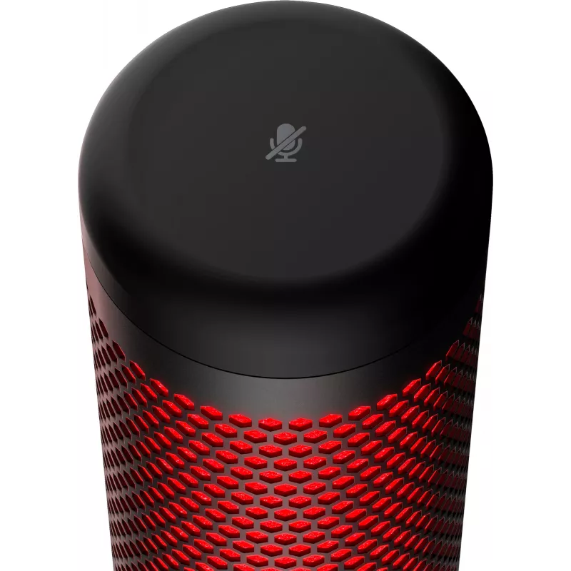HyperX QuadCast - microfone USB (preto-vermelho) - iluminação vermelha