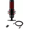 HyperX QuadCast - microfone USB (preto-vermelho) - iluminação vermelha