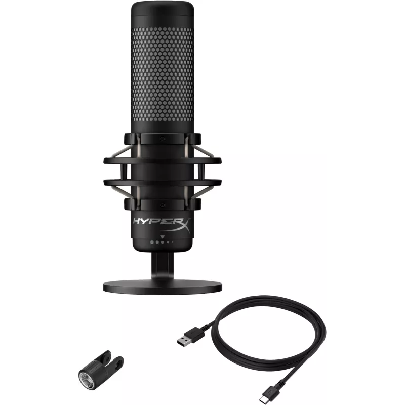 HyperX QuadCast S - microfone USB (preto-cinzento) - iluminação RGB
