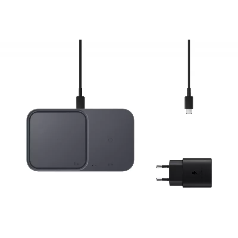 Carregador USB sem fios para interiores Samsung EP-P5400 — 15 W, cinzento, para smartphone, auscultadores, smartwatch
