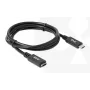 Cabo de extensão USB Gen1 Type-C CLUB3D CAC-1531, 1 m, USB-C macho para 2× USB-C fêmea, 5 Gbps, 60 W PD, 4K@60Hz