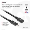 Cabo de extensão USB Gen1 Type-C CLUB3D CAC-1531, 1 m, USB-C macho para 2× USB-C fêmea, 5 Gbps, 60 W PD, 4K@60Hz