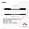 Cabo de extensão USB Gen1 Type-C CLUB3D CAC-1531, 1 m, USB-C macho para 2× USB-C fêmea, 5 Gbps, 60 W PD, 4K@60Hz