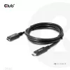 Cabo de extensão USB Gen1 Type-C CLUB3D CAC-1531, 1 m, USB-C macho para 2× USB-C fêmea, 5 Gbps, 60 W PD, 4K@60Hz