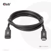 Cabo de extensão USB Gen1 Type-C CLUB3D CAC-1531, 1 m, USB-C macho para 2× USB-C fêmea, 5 Gbps, 60 W PD, 4K@60Hz