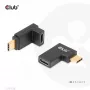 Conjunto de adaptadores USB Type-C Gen2 em ângulo, 2 unid. CLUB3D CAC-1528 — USB-C para USB-C, suporta 4K@120Hz