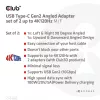 Conjunto de adaptadores USB Type-C Gen2 em ângulo, 2 unid. CLUB3D CAC-1528 — USB-C para USB-C, suporta 4K@120Hz