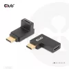 Conjunto de adaptadores USB Type-C Gen2 em ângulo, 2 unid. CLUB3D CAC-1528 — USB-C para USB-C, suporta 4K@120Hz