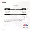 Cabo de extensão USB Gen1 Type-C CLUB3D 5 Gbit/s 60 W (20 V/3 A) 4K60Hz M/F 2 m/6,56 ft