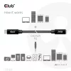 Cabo de extensão USB Gen1 Type-C CLUB3D 5 Gbit/s 60 W (20 V/3 A) 4K60Hz M/F 2 m/6,56 ft