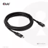 Cabo de extensão USB Gen1 Type-C CLUB3D 5 Gbit/s 60 W (20 V/3 A) 4K60Hz M/F 2 m/6,56 ft