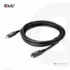 Cabo de extensão USB Gen1 Type-C CLUB3D 5 Gbit/s 60 W (20 V/3 A) 4K60Hz M/F 2 m/6,56 ft