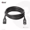 Cabo de extensão USB Gen1 Type-C CLUB3D 5 Gbit/s 60 W (20 V/3 A) 4K60Hz M/F 2 m/6,56 ft