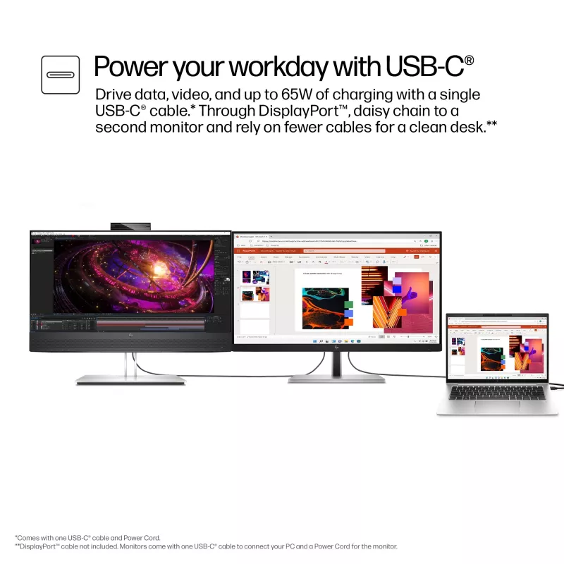 HP E24m G4 monitor de conferência FHD USB-C, 60,5 cm (23,8 polegadas), 1920 x 1080 píxeis, Full HD, LCD, 5 ms, preto