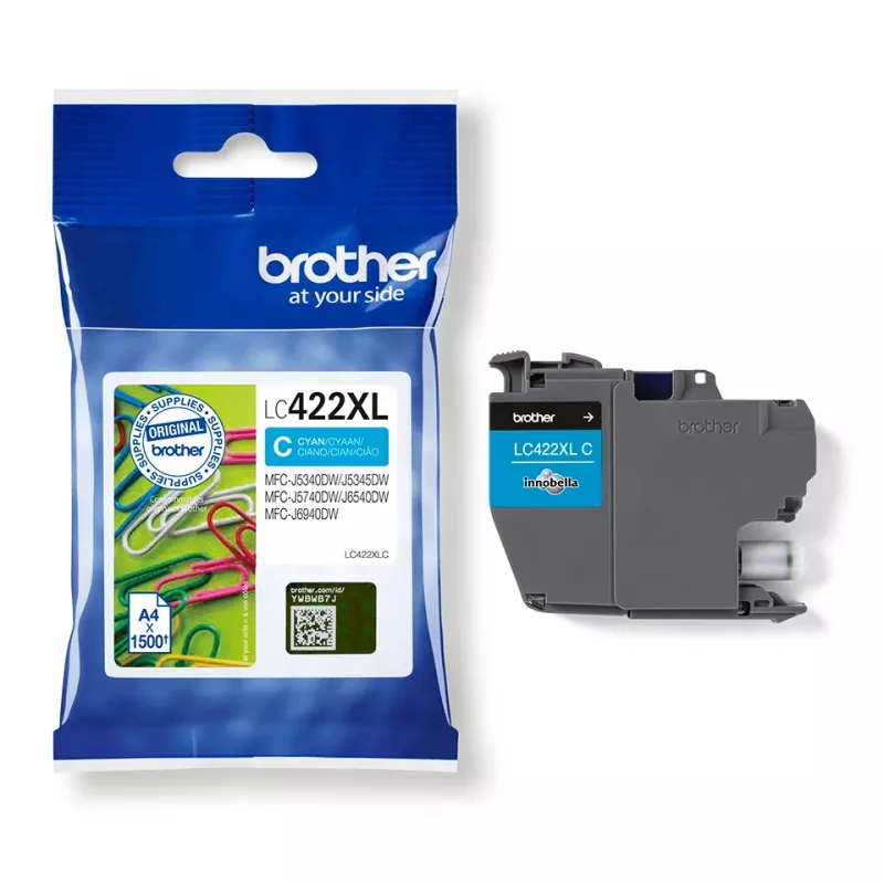 Tinteiro Brother LC422XLC 1 unid. Original Ciano