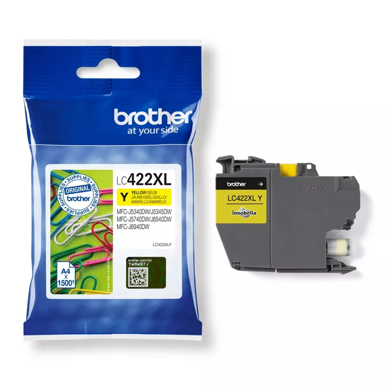 Tinteiro Brother LC-422XLY 1 unid. Original Amarelo