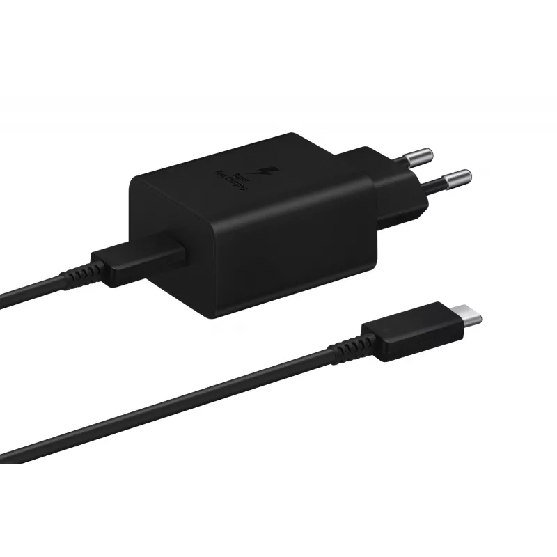 Carregador AC universal Samsung EP-T4510 para interiores com carregamento rápido 45W USB-C PD 3.0 Preto