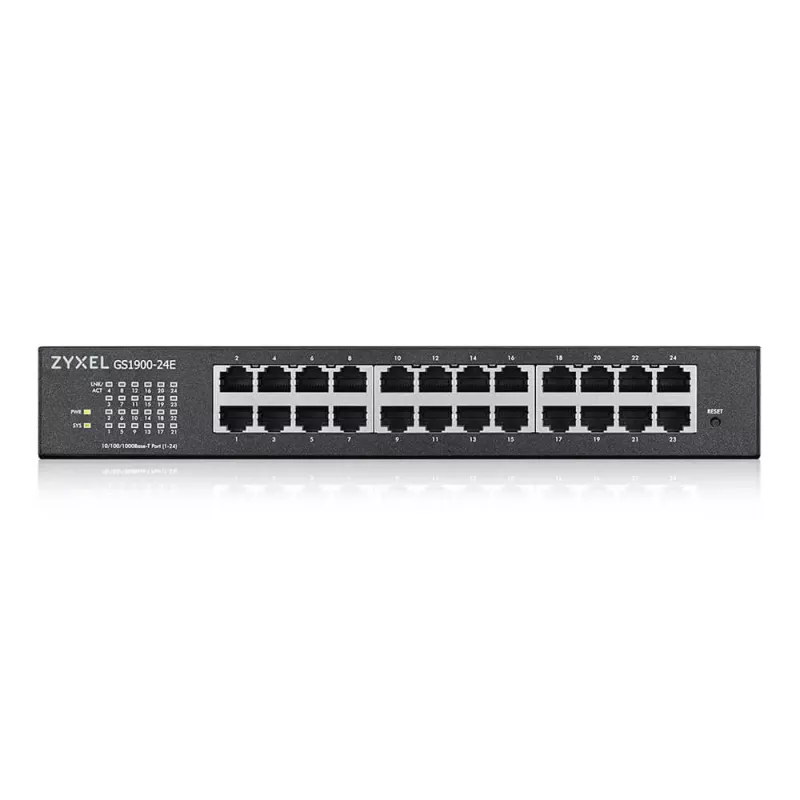 Switch de rede Zyxel GS1900-24E-EU0103F Gerido L2 Gigabit Ethernet (10/100/1000) 1U Preto